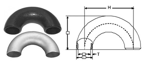 Stainless Steel 180° Long Radius Elbow